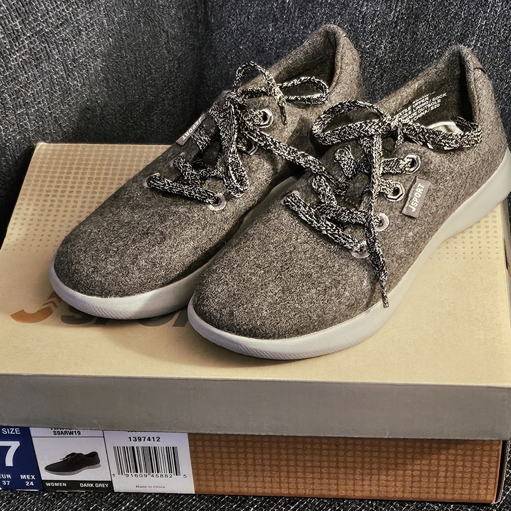 JSport By Jambu Arrow Women's Dark Gray Sneakers 7m